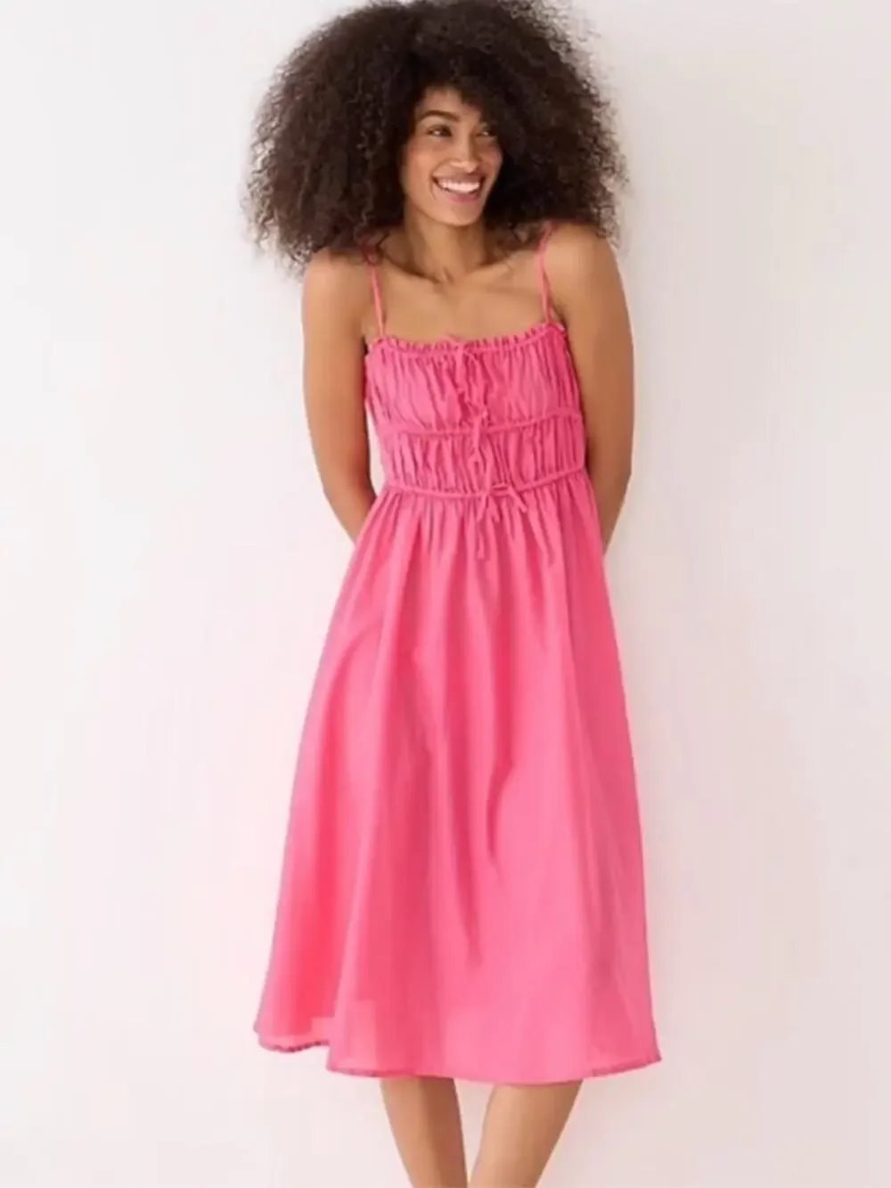 NWT New J. Crew Tie-Front Voile Cover-Up Midi Dress Size M